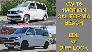 SLIP TEST - EDL vs DIFF LOCK - Volkswagen T6 California Beach 4Motion - @4x4.tests.on.rollers