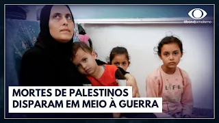 Mortes de palestinos aumentam com o decorrer da guerra | Jornal da Band