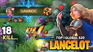 SAVAGE! Fast Hand Gameplay Lancelot Best Build 2021 [ Top 1 Global Lancelot S20 ] Mobile Legends