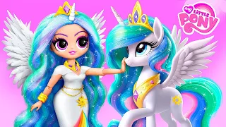 ¿Cómo convertir un pony en humano? MLP: Celestia y Luna / 32 DIYs para LOL OMG