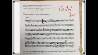 Beethoven excerpt cello and bass