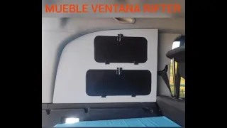 Mueble camper en ventanas traseras de Peugeot Rifter / Citroën Berlingo / Opel Combo / Toyota Proace