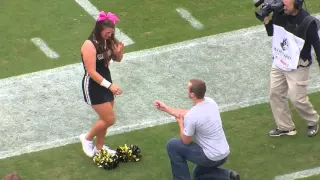Wofford Cheerleader Greatest Surprise Engagement!
