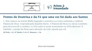 Culto Online CCB 02/01 2022 - 10:00