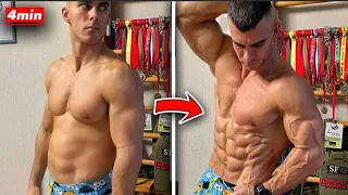 Obliques Abdominal Workout In 4 Minutes (V-cut abs )