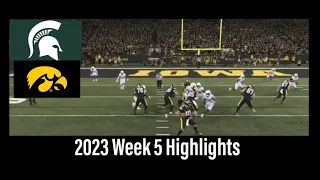 Michigan State vs Iowa Highlights | College Football Week 5 | 2023 College Football Highlights