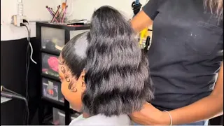 *GLUELESS* high top PONYTAIL bob w/ synthetic hair ~extra baby hair|| frontal ponytail