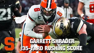 Syracuse QB Garrett Shrader Races For The 35-Yard Score