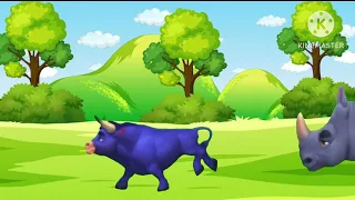 jungali animals stamping over green screen video// green screen video