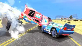 GTA 4 Crazy Lightning McQueen Dinoco Car Traffic Crashes Compilation Ep. 22 | GTA IV DisneyCars