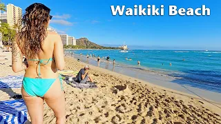 [4K] WAIKIKI BEACH in Honolulu, Oahu Hawaii | Walking Tour 2022 l