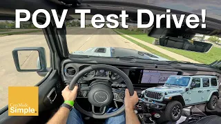 2024 Jeep Wrangler Rubicon 4xe POV Test Drive | Peppy PHEV!
