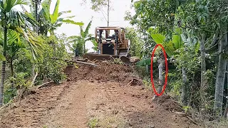 CATERPILLAR BULLDOZER D6R XL Very Neatly Working on Plantation Road Widening Work