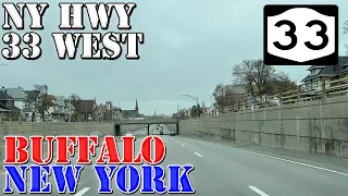 NY 33 West - Buffalo - New York - 4K Highway Drive