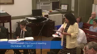 Newburyport City Council Meeting October 10, 2017