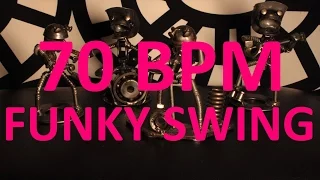 70 BPM - Funky Swing Rock - 4/4 Drum Track - Metronome - Drum Beat