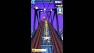 Subway Surfers 1823850 Score, 6244 coins, no hoverboard!