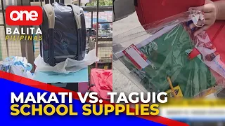 Makati at Taguig, tila may tagisan sa pamimigay ng school supplies