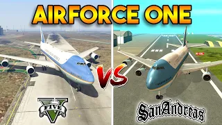 GTA 5 AIRFORCE ONE VS GTA SAN ANDREAS AIRFORCE ONE ! (WHICH IS BEST?)