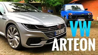 Тест VW ARTEON 280 сил - самый крутой VOLKSWAGEN!) Подробный обзор новинки + 0-100 км/ч и Нива!)