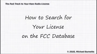 FCC ULS search