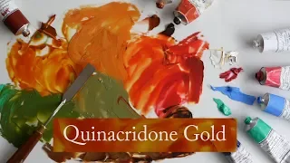 Quinacridone Gold -- Vicki Norman demonstrates Michael Harding's Quinacridone Gold oil paint