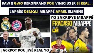 BAW !! GWO REKONPANS POU VINICIUS JR SI REAL MADRID...BAYERN...LAPRÈS DEMOLI MBAPPÉ APRE PSG ÉLIMINÉ