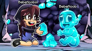 BEBE NOOB SE CONVIERTE EN DIAMANTE 😂😂 BEBE NOOB TROLLEA A BEBE NOOBSI en MINECRAFT