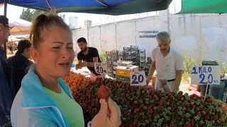 ТУРЦИЯ🇹🇷ИДЁМ НА БАЗАР ЗА ФРУКТАМИ.ЦЕНЫ НА ФРУКТЫ?КЕМЕР. TURKEY WE GO TO THE BAZAAR FOR FRUIT.PRICE