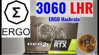 RTX 3060 LHR Limited Ergo mining hashrate (Testing Ergo mining Autolykos) NBminer MSI Ventus 2x