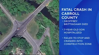 Man killed, son injured in construction zone crash in Carroll County