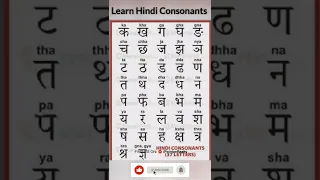 Learn Hindi Consonants#ytshort#Hindi consonants#hindi@English