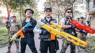 LTT Game Nerf War : Captain Warriors SEAL X Nerf Guns Fight Crime Group Black Man Rebel