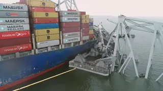 Salvaging efforts begin at the site of Baltimore's Francis Scott Key Bridge collapse