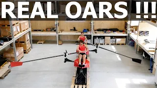 This rowing simulator is CRAZY! Full oars on the Biorower R2pro!