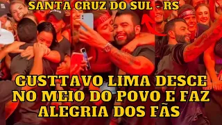 Gusttavo Lima DESCE do PALCO e faz ALEGRIA dos FÃS em Santa Cruz do Sul - RS