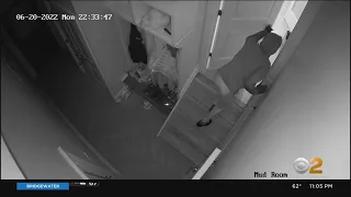 Thief captured on camera going through family's Paramus home before stealing their BMW