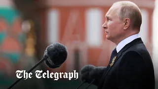 Putin says it was 'forced' to invade Ukraine in speech at Russia Victory Day parade