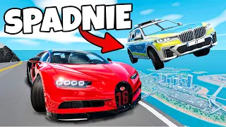 ❄️ UCIEKŁEM OD POLICJI, SPADŁA Z KLIFU!? | BeamNG Drive