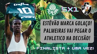 Luighi marca 2, Estêvão faz GOLAÇO e Palmeiras goleia Vasco: estamos na FINAL da Copa do Brasil U-17