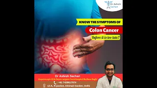 Symptoms of Colon cancer @DrAshishSachan