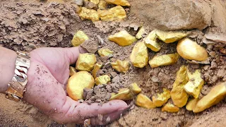 I FOUND WHERE THE BIG GOLD NUGGETS ARE! Digging for Gold Treasure worth Million Dollar.