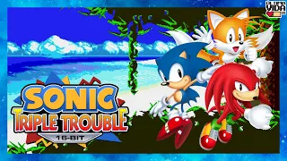 SONIC TRIPLE TROUBLE 16 BIT | TODAS AS ESMERALDAS | FINAL VERDADEIRO | ZERANDO SEM MORRER!