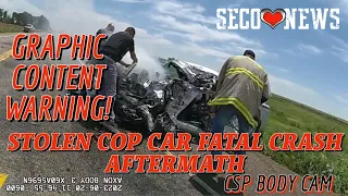 GRAPHIC CONTENT! Colorado State Patrol Trooper Body Cam: His Cop Car Stolen + FATAL CRASH AFTERMATH!