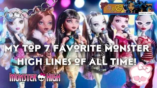 MY TOP 7 MONSTER HIGH G1 DOLL LINES OF ALL TIME | tier lists with Lizzie