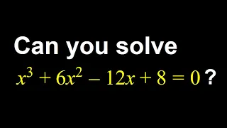 Solving a Cubic equation Using an Algebraic Trick