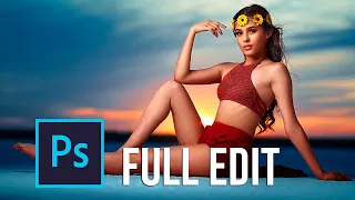 Photoshop 2020 Full Portrait Tutorial (Skin Retouching & Skin Tone Color Grading)