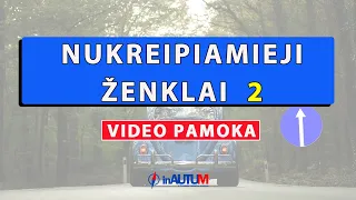 Nukreipiamieji kelio ženklai | KET pamoka | InAutum.lt