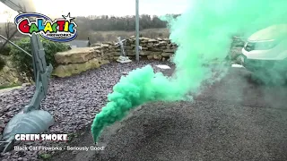 Green Smoke Grenade/Bomb Black Cat Fireworks