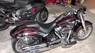 2022 Harley Davidson Fatboy Midnight Crimson and Vivid Black Paint Walk Around